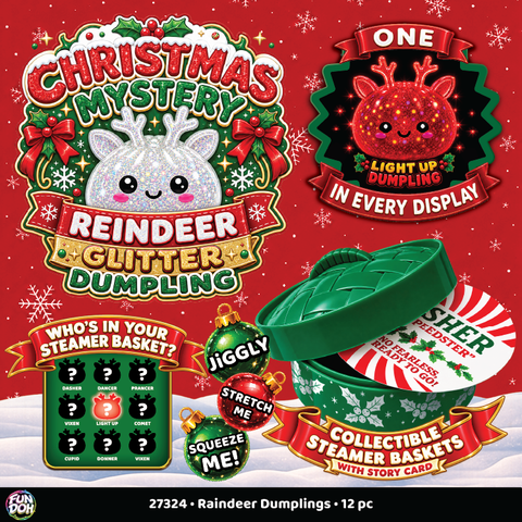 Novelty - Fun Doh Christmas Mystery Reindeer Dumpling