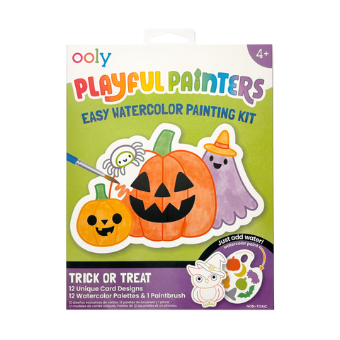 Ooly - Playful Painters Easy Watercolor Painting Kit - Trick or Treat