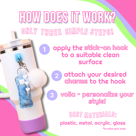 Tumbler Charm w/ Chapstick Holder - Rainbow Dream Bundle