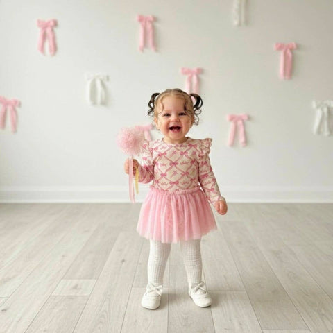 Sweet Wink - Long Sleeve Tutu Bodysuit - Princess Coquette