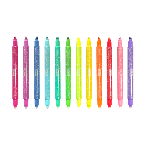 Ooly - Make no Mistake! Glittery Erasable Markers - Set of 12