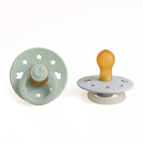 Itzy Ritzy - Natural Rubber Paci Set - Glow