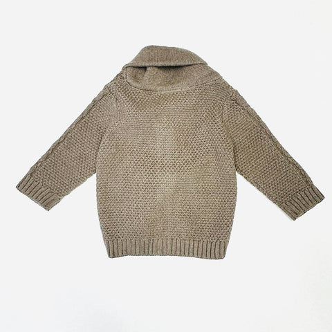 Viverano - Shawl Collar Cable Knit Cardigan - Cocoa Heather