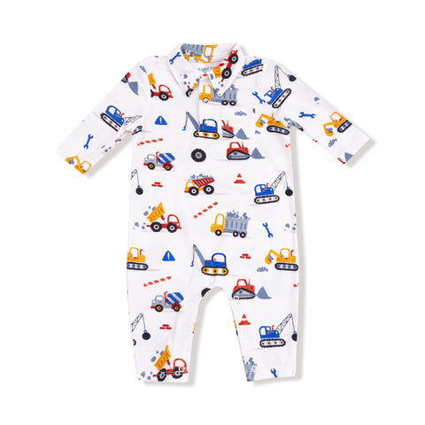 Angel Dear - Polo Romper - Crayon Construction