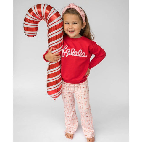 Sweet Wink - Flare Legging - Candy Cane Lane