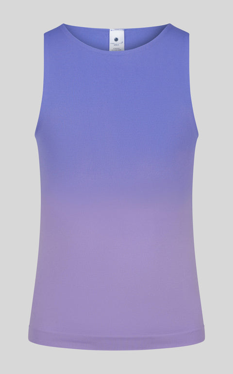 Girls Seamless Ombre High Neck Tank