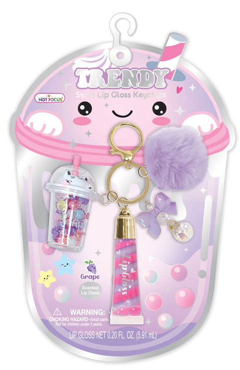 Trendy Lip Gloss with Keychain - Boba