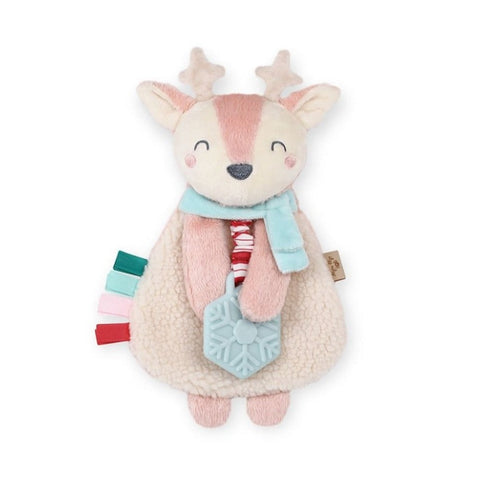 Itzy Ritzy - Itzy Lovey Plush With Silicone Teether - Holly the Reindeer