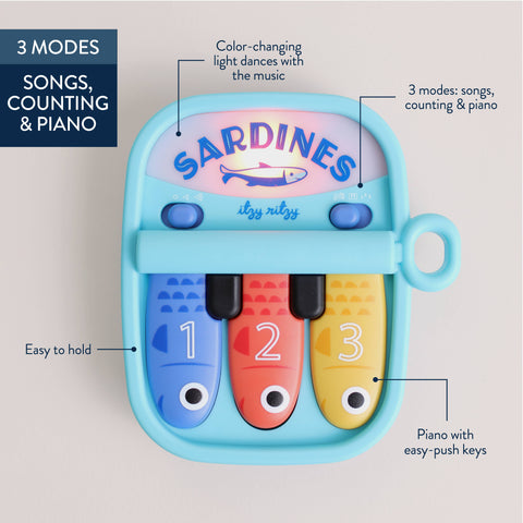 Itzy Ritzy - Bitzy Tunes™ Sardines - Light-up Interactive Piano Toy