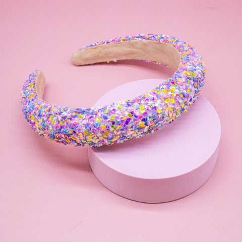 Padded Headband - Chunky Sequin