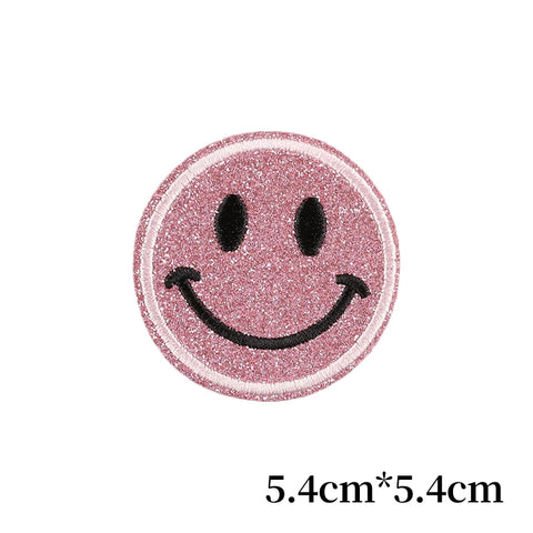 Happy Barb - Patch - Glitter Smiley Face