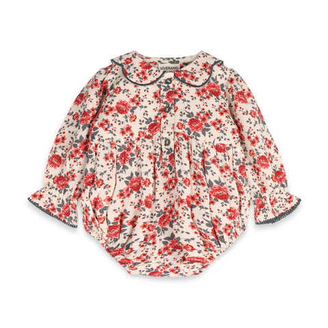 Viverano - Rosabelle Rose Floral Baby Romper & Headband - Rose Floral