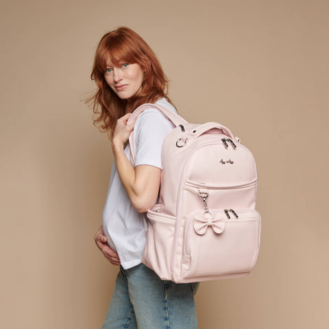 Itzy Ritzy - Backpack Diaper Bag - Ribbons & Roses Boss Plus™