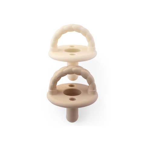 Itzy Ritzy - Sweetie Soother Pacifier - Toast + Buttercream Braids