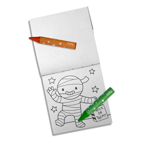 Ooly - Carry-Along Coloring Book Set - Happy Haunts