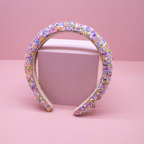 Padded Headband - Chunky Sequin