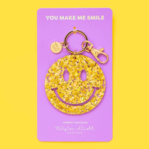 Taylor Elliot Designs - Confetti Keychain - Smiley