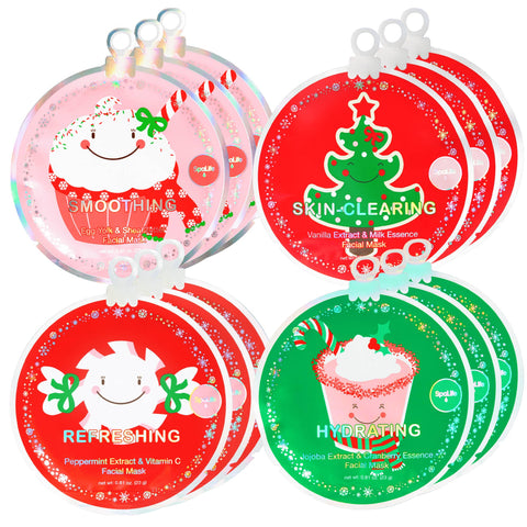 Christmas Holiday Facial Mask Variety Pack - 4PK