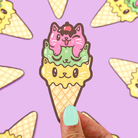Sticker - Ice Cream Kitty Cat