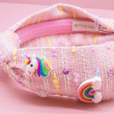Knotted Headband - Unicorn Rainbow
