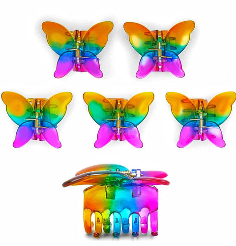 Mavi Bandz - Hair Claw Clip - Rainbow Butterfly