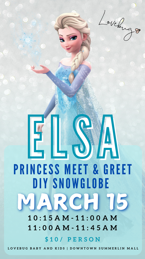 Elsa Princess Meet & Greet + DIY Snowglobe