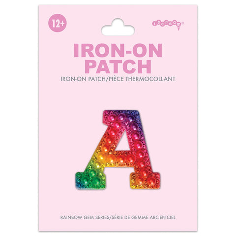 Iscream - Iron on Patches - Rainbow Gem Alphabet