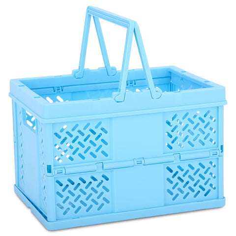 Iscream - Small Foldable Storage Crate - Blue