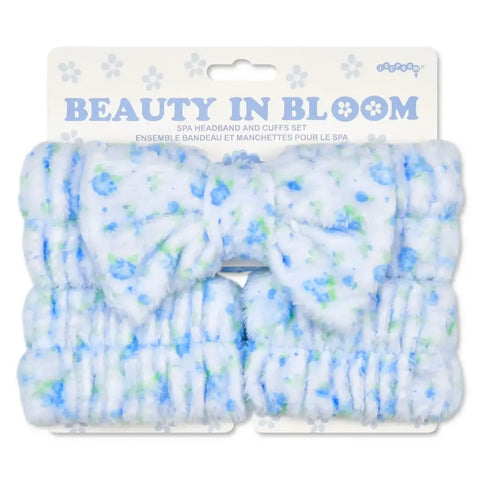 Iscream - Spa Headband and Cuff Set - Blue Ditsy