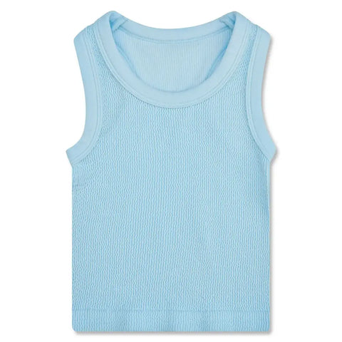 Iscream - Cropped Racer Back Top - Ice Blue