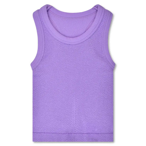 Iscream - Smocked Racerback Tank Top - Vivid Violet
