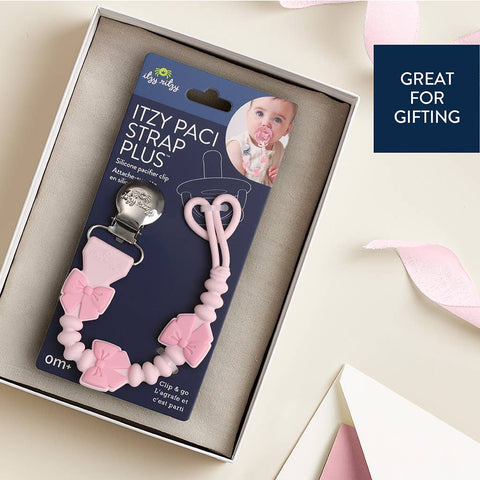 Itzy Ritzy - Itzy Paci Strap Plus™ - Pink Bows