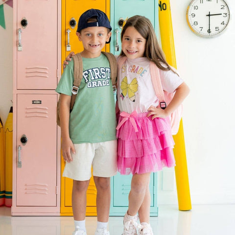 Sweet Wink - Short Sleeve T-Shirt - First Grade Pencil Bow