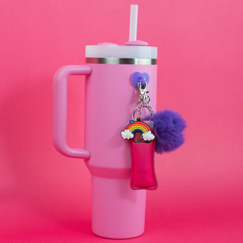 Tumbler Charm w/ Chapstick Holder - Rainbow Dream Bundle