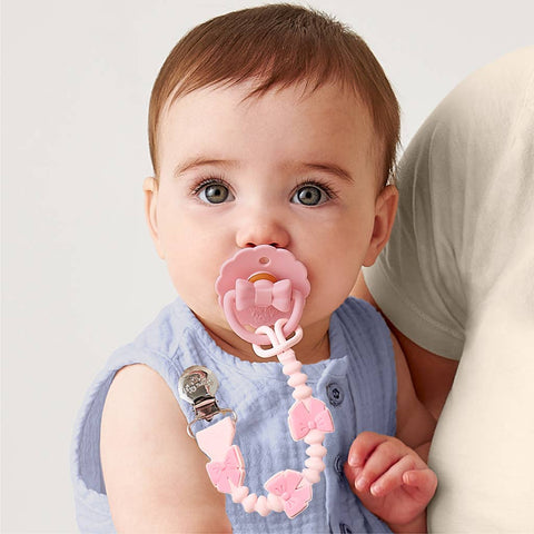 Itzy Ritzy - Itzy Paci Strap Plus™ - Pink Bows