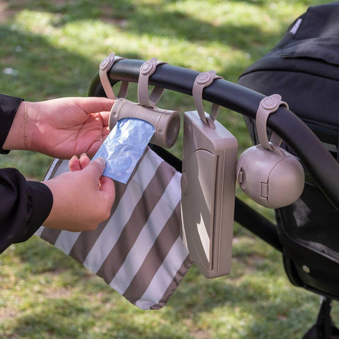 Ubbi - Retractable On-the-Go Bag Dispenser - Taupe