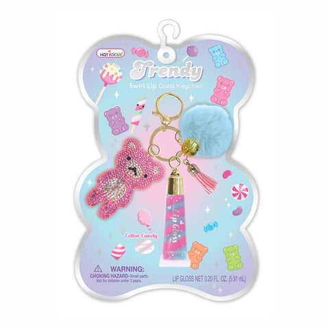 Trendy Lip Gloss with Keychain - Gummy Bear