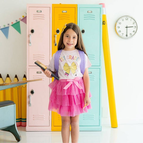 Sweet Wink - Short Sleeve T-Shirt - First Grade Pencil Bow