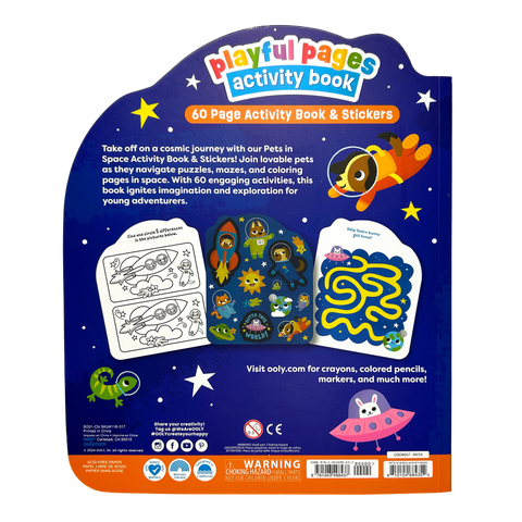 Ooly - Playful Pages Activity Book - Pets in Space