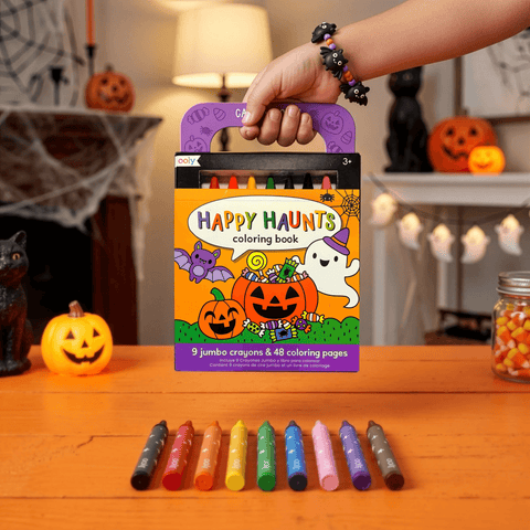 Ooly - Carry-Along Coloring Book Set - Happy Haunts