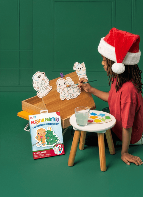Ooly - Playful Painters Easy Watercolor Painting Kit - Merry & Bright