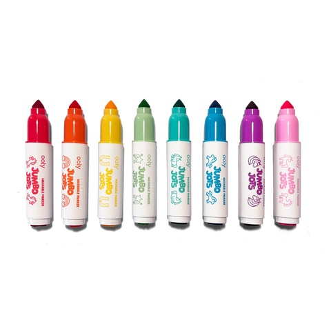 Ooly - Jumbo Jots Dual Tip Unicorn Markers - Set of 8