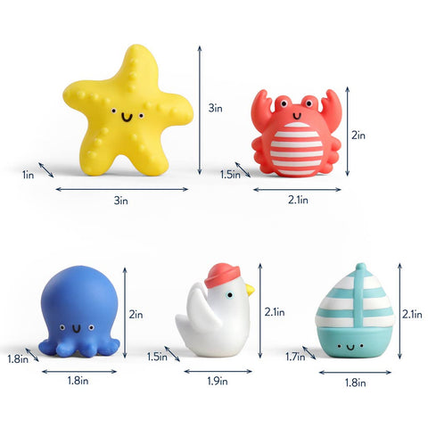 Itzy Ritzy - Nautical Itzy Bitzy Puppets™ - Bath + Storytelling Toys