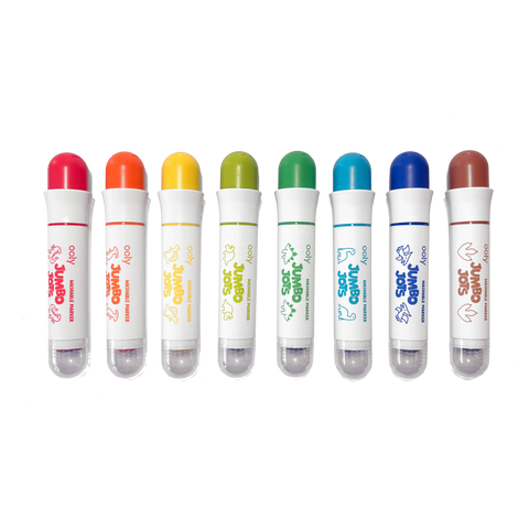 Ooly - Jumbo Jots Dual Tip Dinosaur Stamp Markers - Set of 8