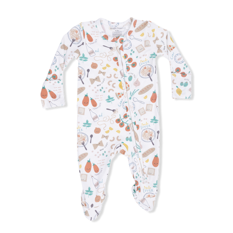 Angel Dear - 2 Way Zipper Footie - Pasta Lovers