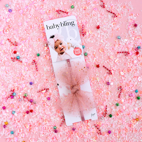 Baby Bling - Tulle Fab Skinny - Glitter Mauve