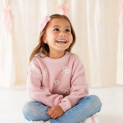 Sweet Wink - Knit Sweater - All Over Bows
