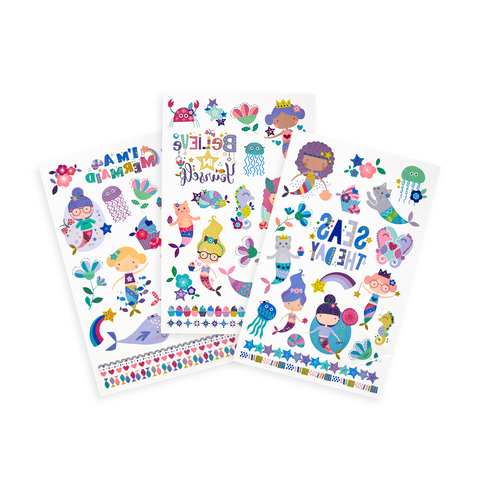 Ooly - Tattoo Palooza Glitter Temporary Tattoos - Mermaid Magic
