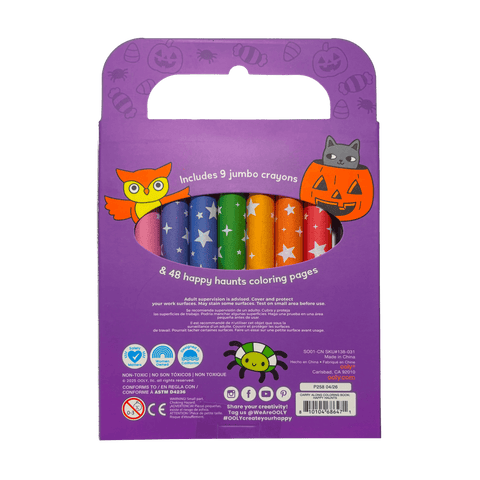Ooly - Carry-Along Coloring Book Set - Happy Haunts