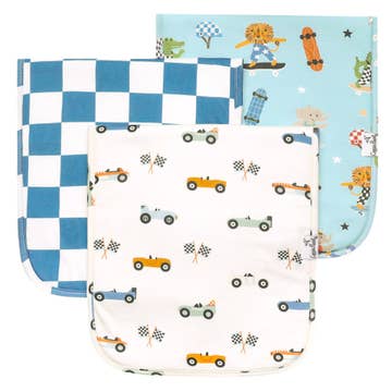 Copper Pearl - Premium Burp Cloth Set - Speedster